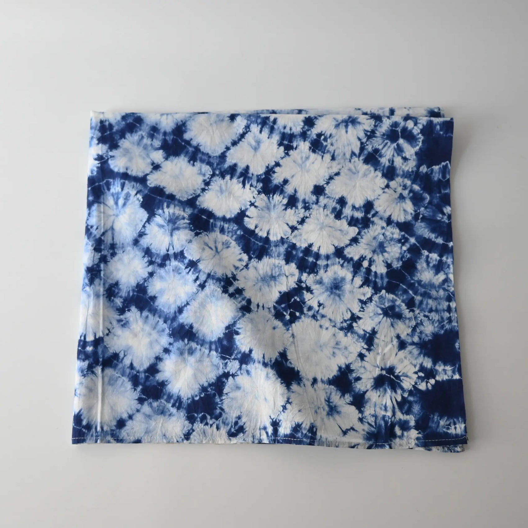 Vintage Hand-Dyed Shibori Cotton Koshimaki Cloth