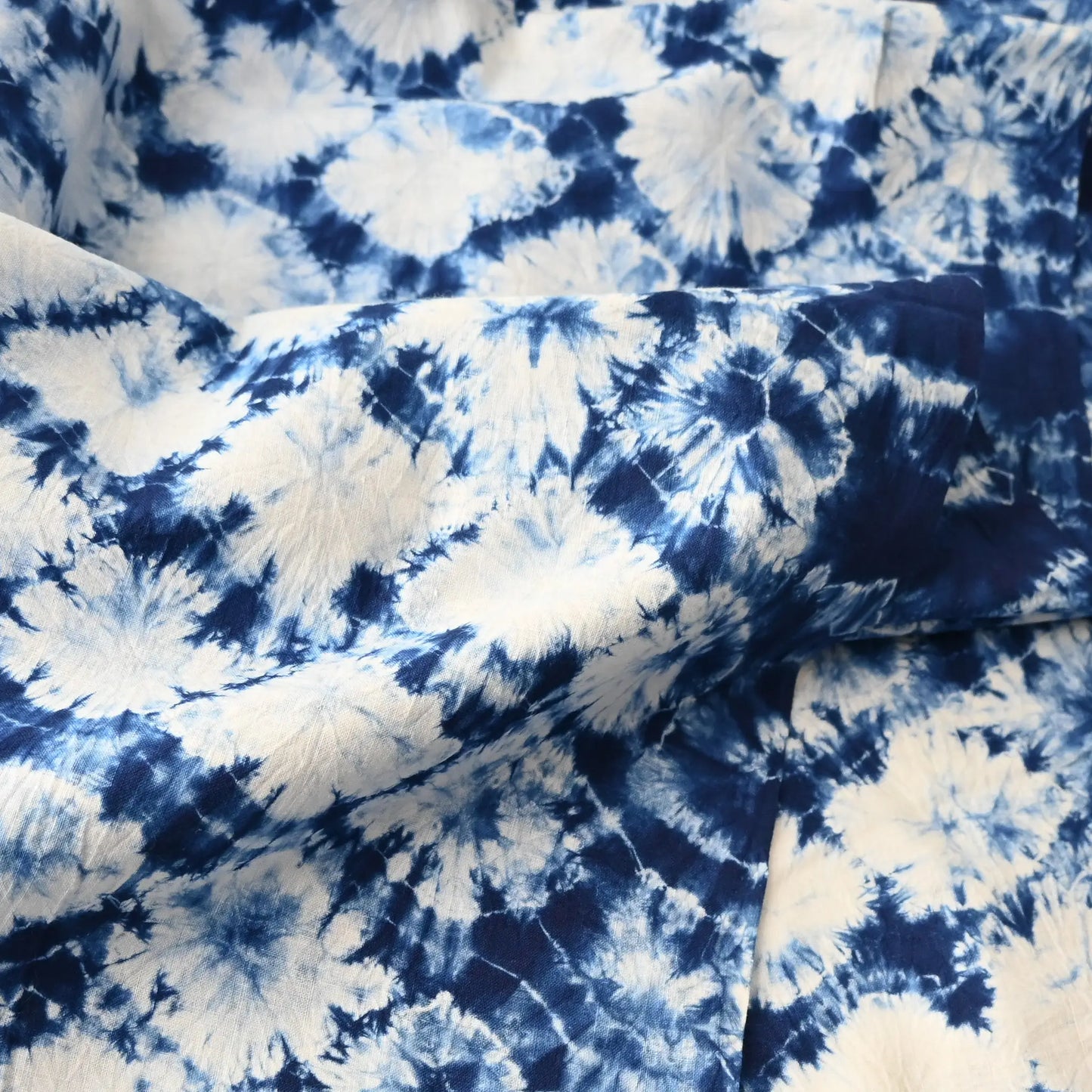 Vintage Hand-Dyed Shibori Cotton Koshimaki Cloth