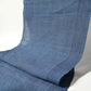 Full view of antique indigo kasuri hemp fabric piece from undone kimono, early 20th century.