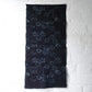 Full view of antique indigo katazome stencil dyed cotton with cherry blossom and maple leaf motifs, early 20th century.