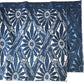 Antique indigo katazome dyed cotton with chrysanthemum and bamboo motifs from early 20th century.