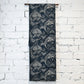 Hanging view of antique indigo Katazome dyed cotton with crane and tortoise form the early 20th century.