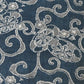 Antique indigo katazome cotton with wagasa and plum blossom motifs, from early 20th century.
