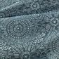 Detailed view of antique indigo katazome cotton futon cover panel from the early 20th century.
