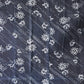 Antique Japanese indigo katazome dyed cotton furoshiki, intricate dots and floral motifs.