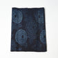 Antique indigo katazome dyed cotton futon cover panel with chrysanthemum motif.