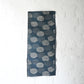 Antique indigo katazome dyed cotton with chrysanthemum motif.