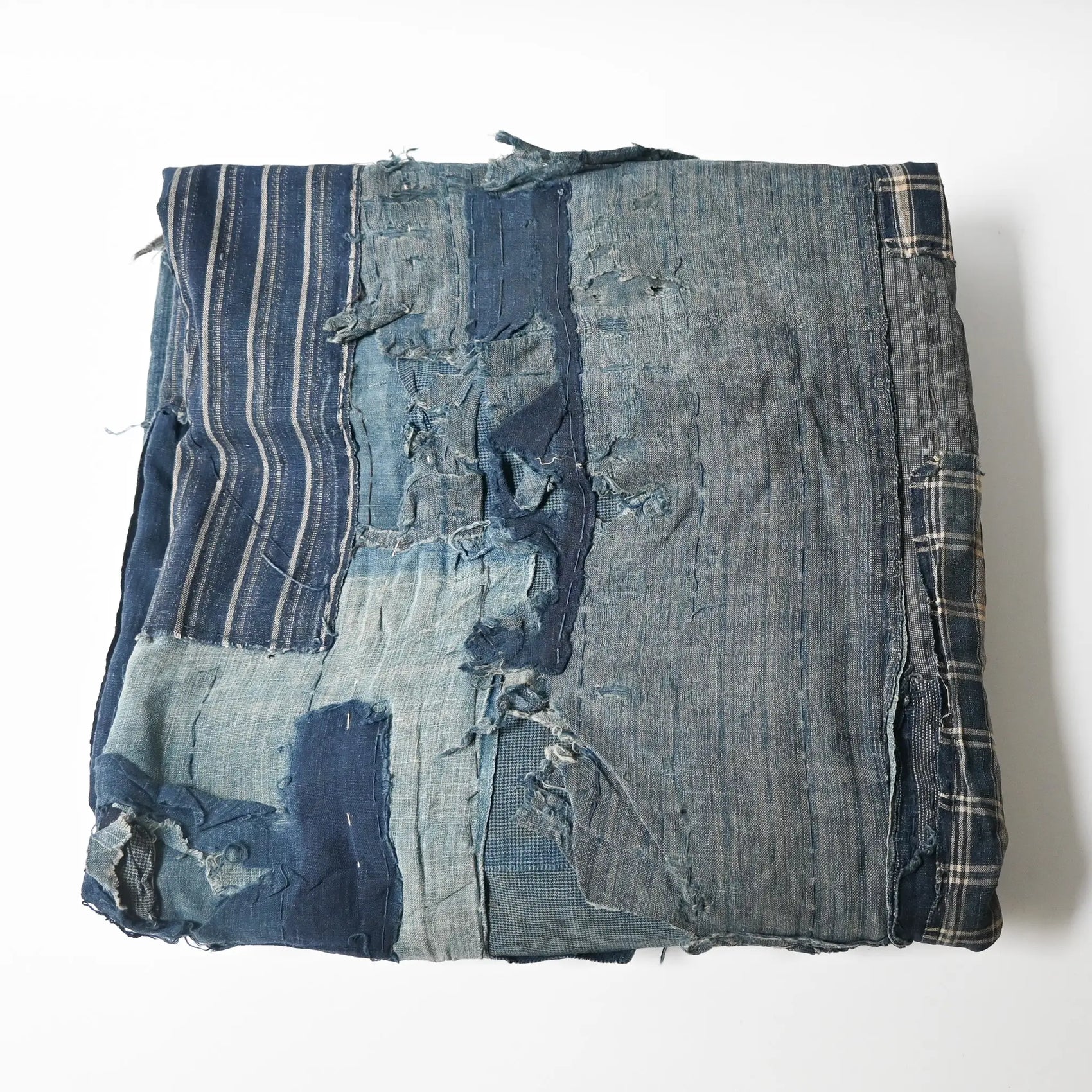 Large Indigo Boro Futon Cover