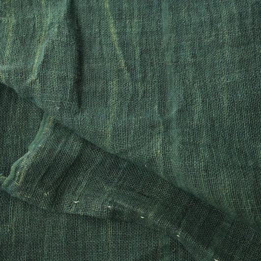Antique four-panel indigo-green hemp textiles, originally a part of a mosquito net Kaya.