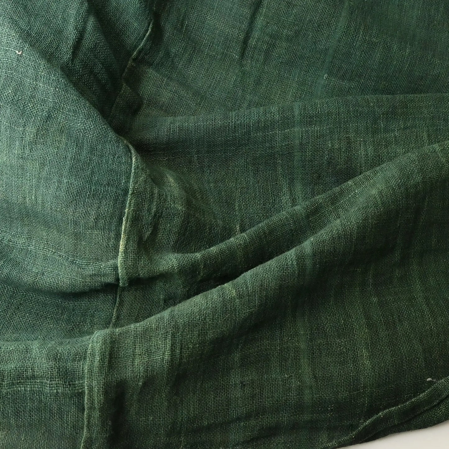 Antique four-panel indigo-green hemp textiles, originally a part of a mosquito net Kaya.