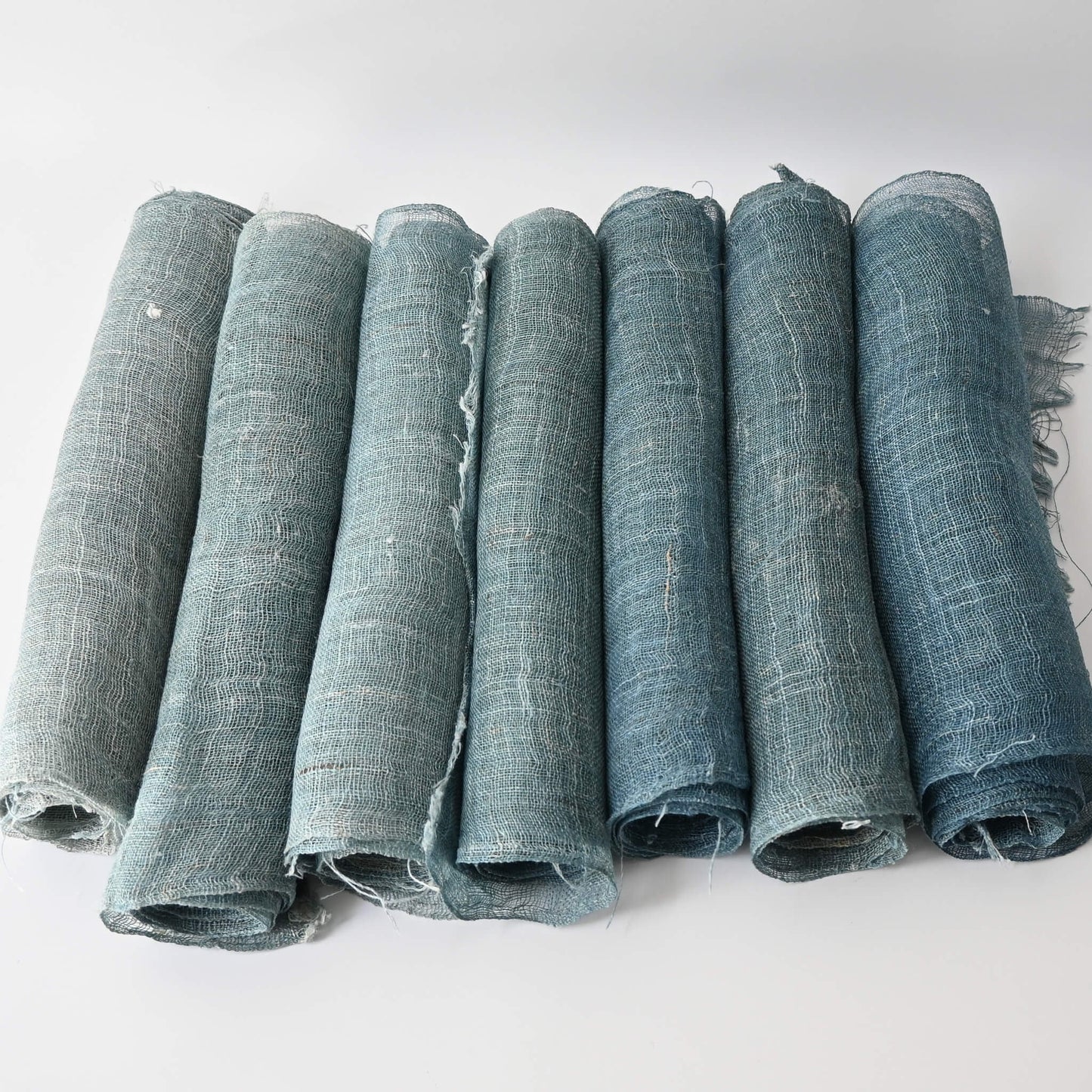 Antique Japanese indigo dyed hemp Kaya panels.