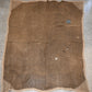 Full view of antique Japanese natural brown six-panel hemp mosquito net Kaya with beautiful mends.