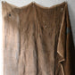 Antique Japanese natural brown six-panel hemp mosquito net Kaya with beautiful mends.