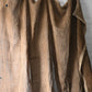 Hanging view of antique Japanese natural brown six-panel hemp mosquito net Kaya with beautiful mends.