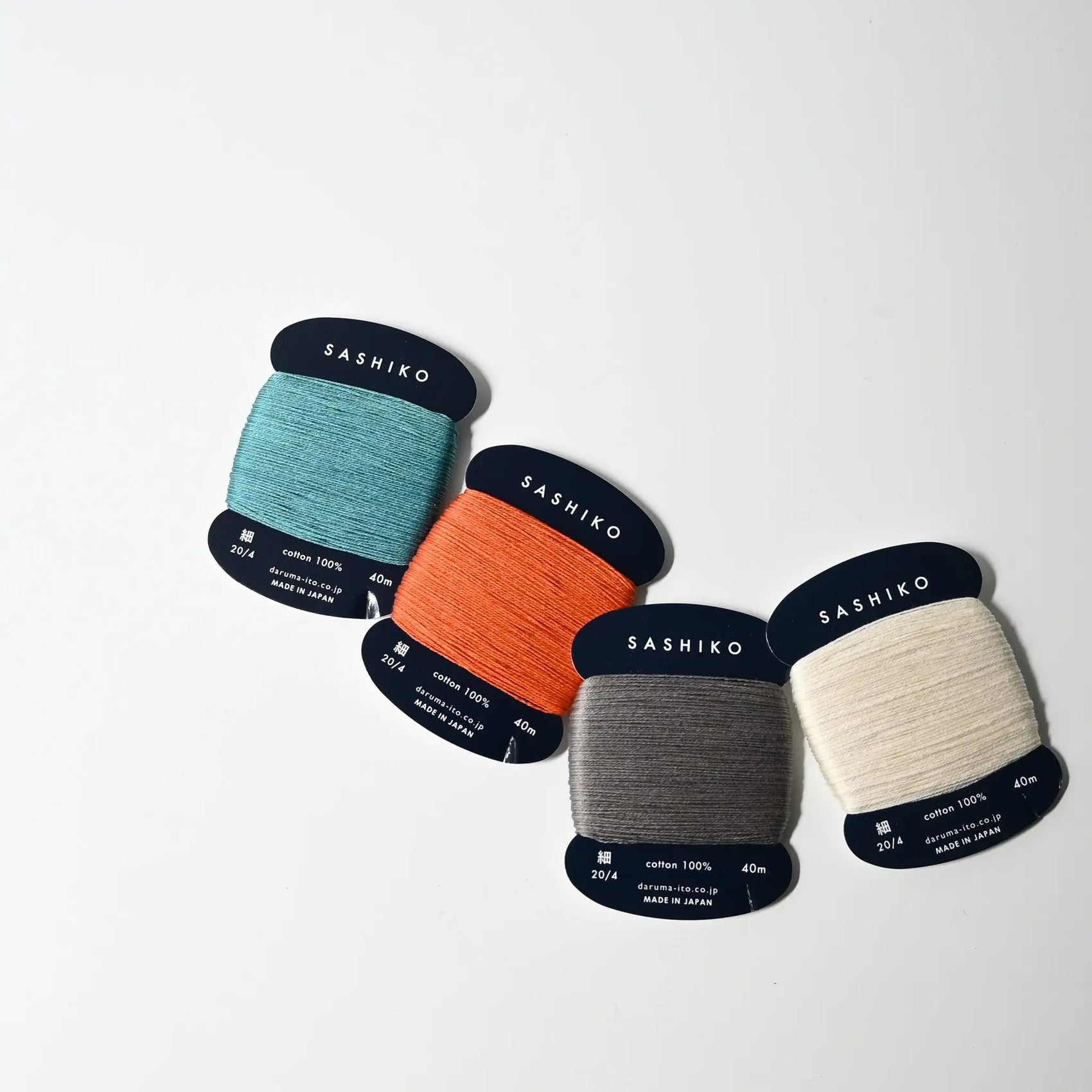 Sashiko thread from Daruma, ideal for sashiko stitching, visible mending, embroidery or various other needlework projects.