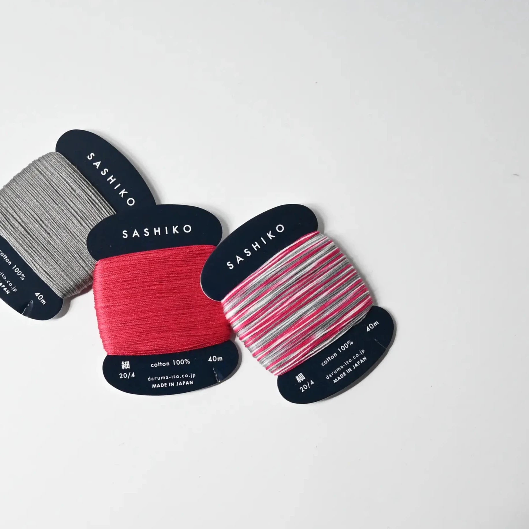 Sashiko thread from Daruma, ideal for sashiko stitching, visible mending, embroidery or various other needlework projects.