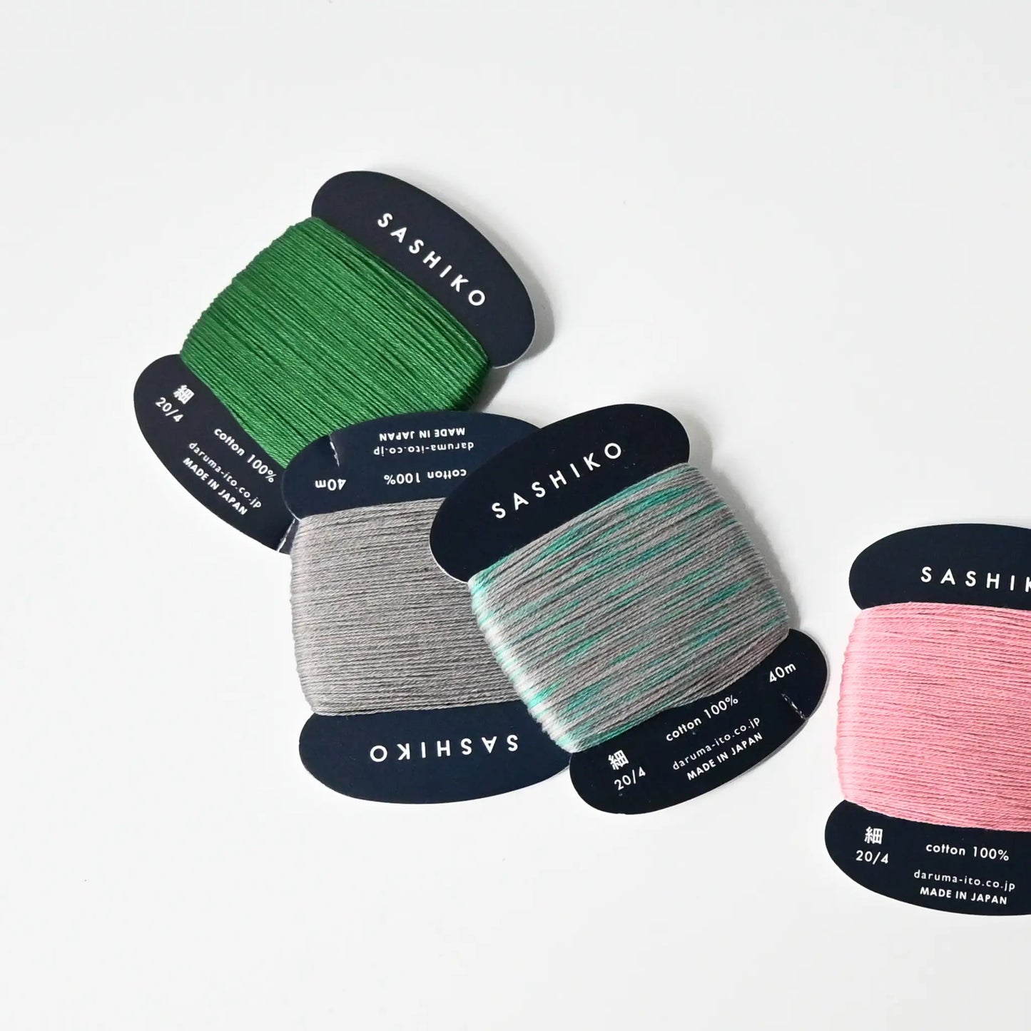 Sashiko thread from Daruma, ideal for sashiko stitching, visible mending, embroidery or various other needlework projects.