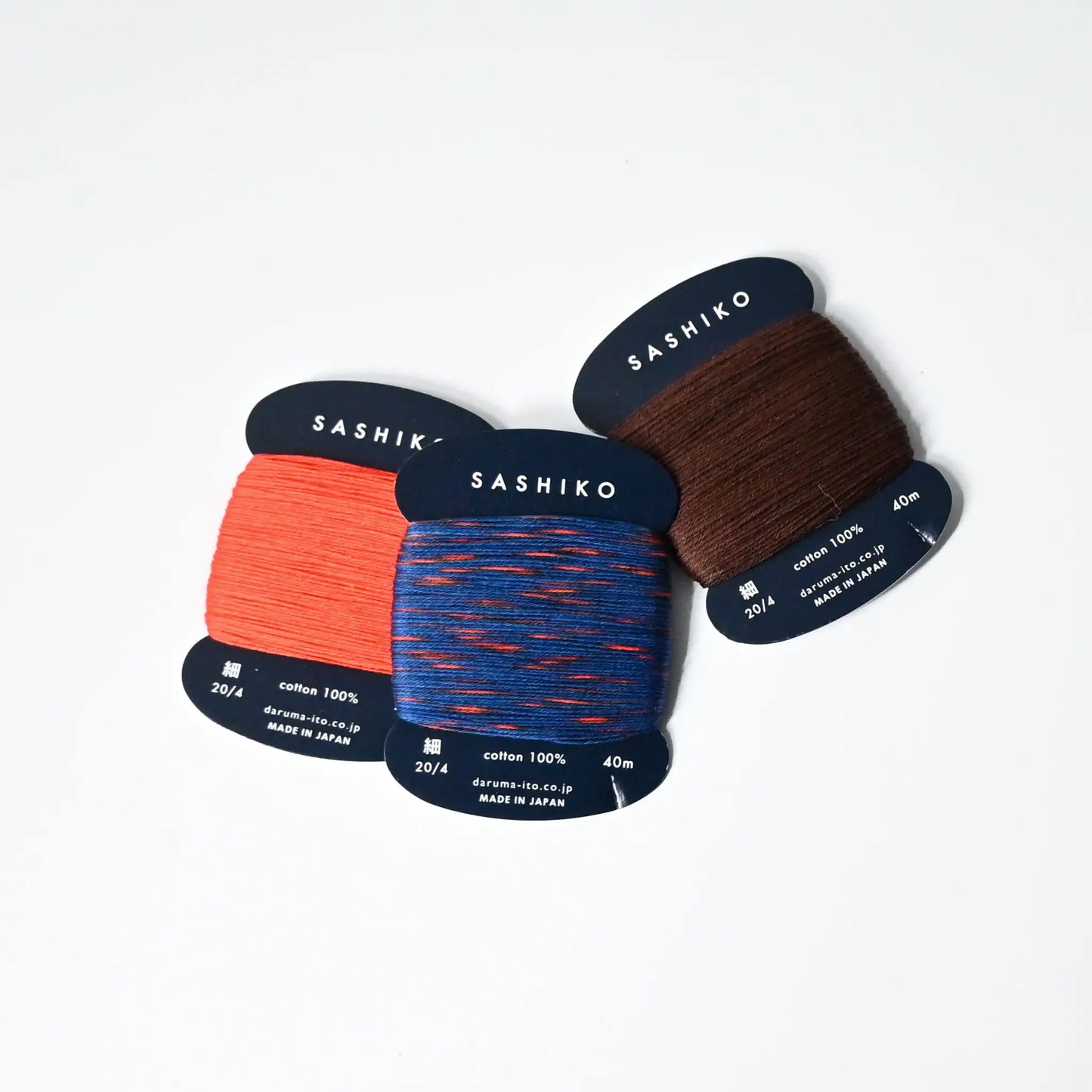 Sashiko thread from Daruma, ideal for sashiko stitching, visible mending, embroidery or various other needlework projects.