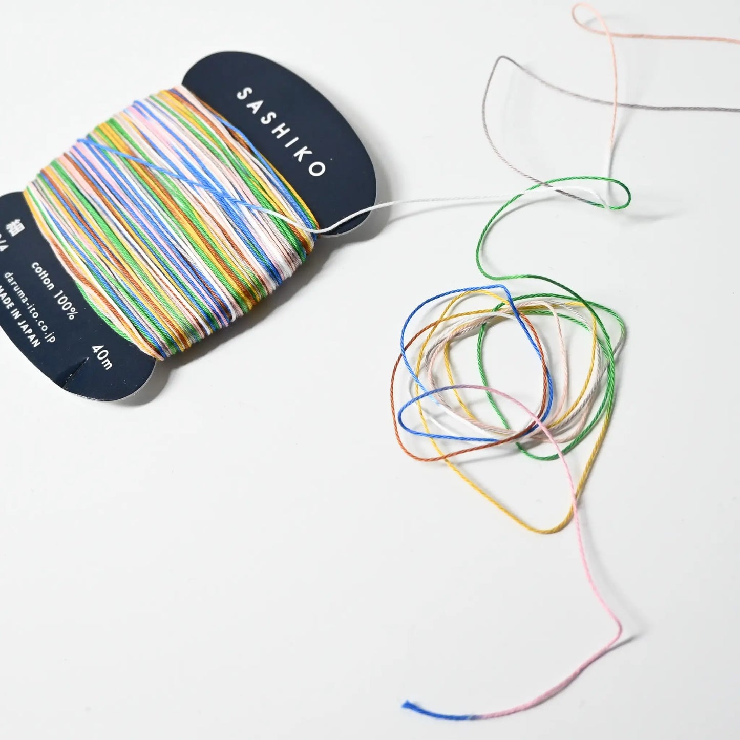 Sashiko thread from Daruma, ideal for sashiko stitching, visible mending, embroidery or various other needlework projects.