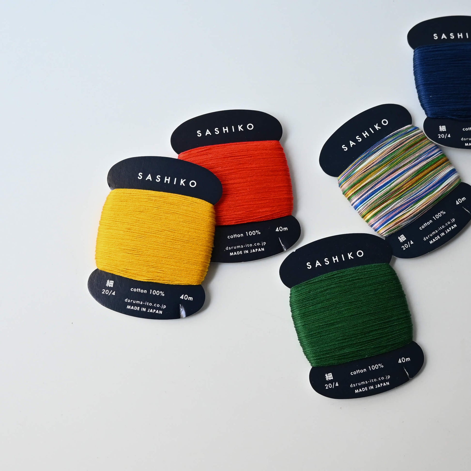 Sashiko thread from Daruma, ideal for sashiko stitching, visible mending, embroidery or various other needlework projects.