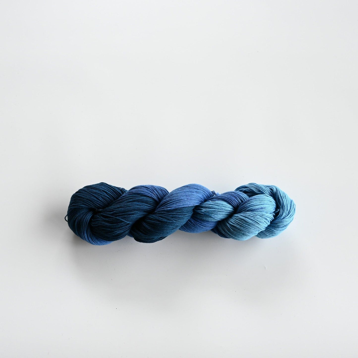 Authentic Japanese sashiko threads hank from Hida, Gifu, in blue gradation.