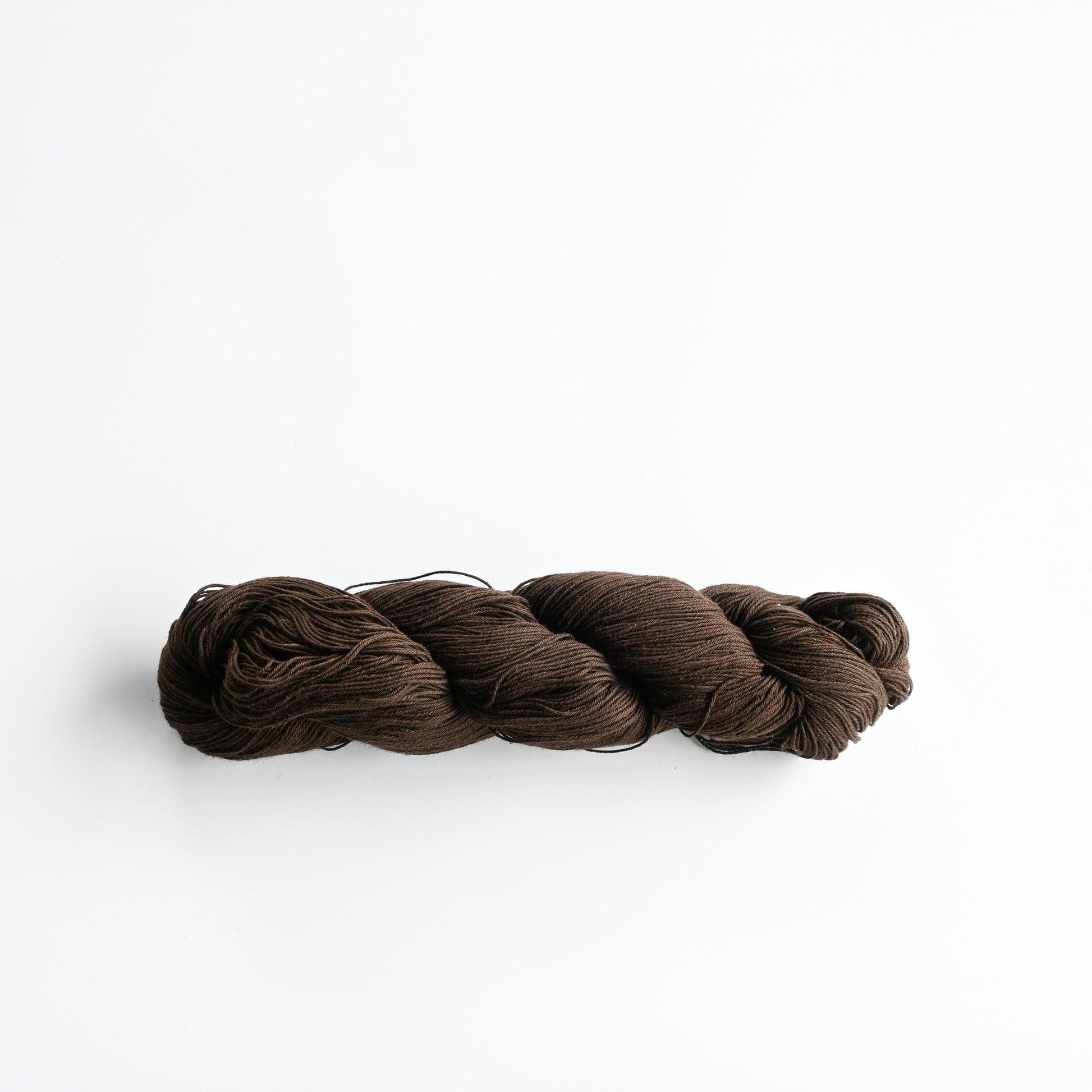 Authentic Japanese sashiko threads hank from Hida, Gifu, in brown.