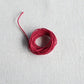 Authentic Japanese Hida sashiko threads in burgundy on calico cotton.
