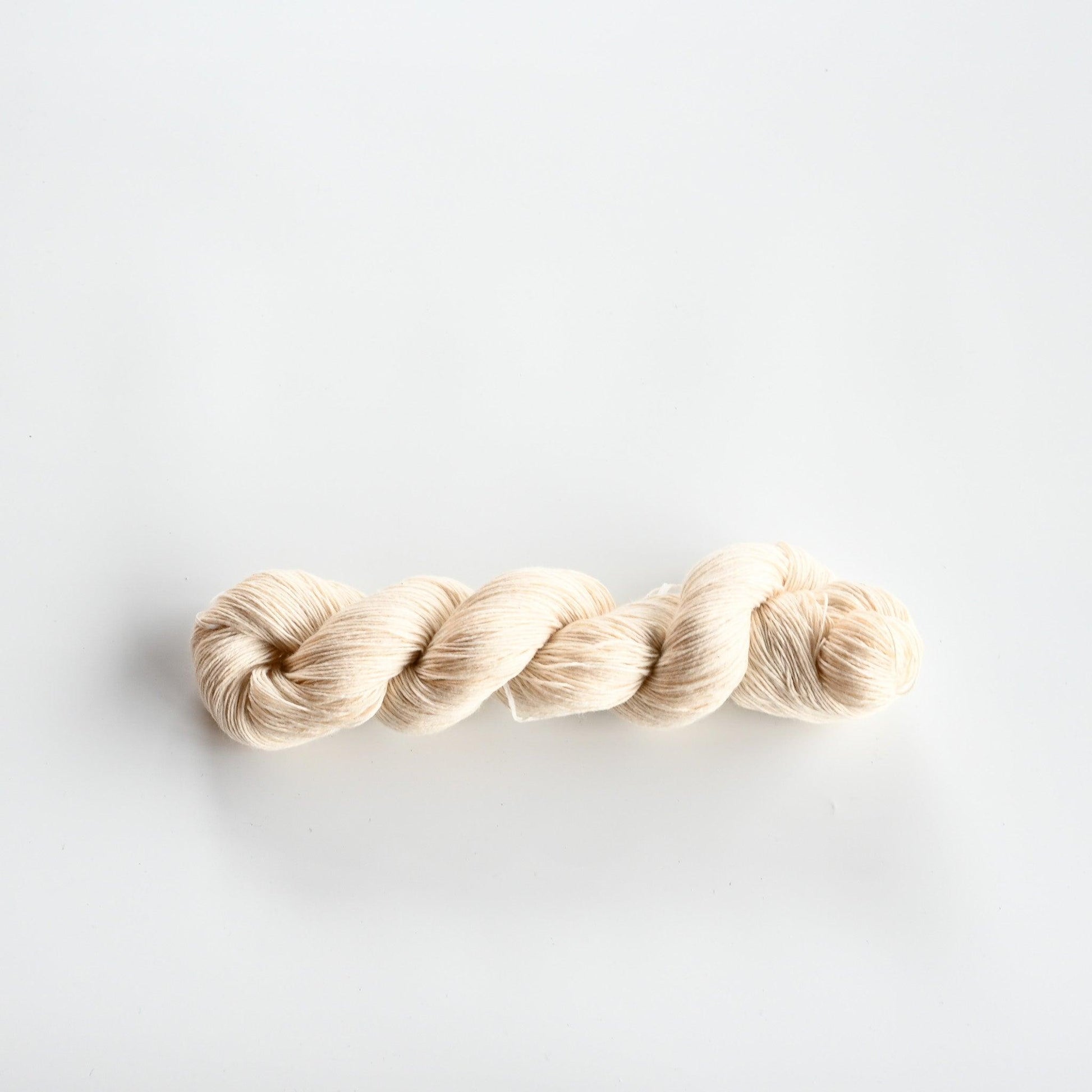 Authentic Japanese sashiko threads hank from Hida, Gifu, in natural colour 20/4.