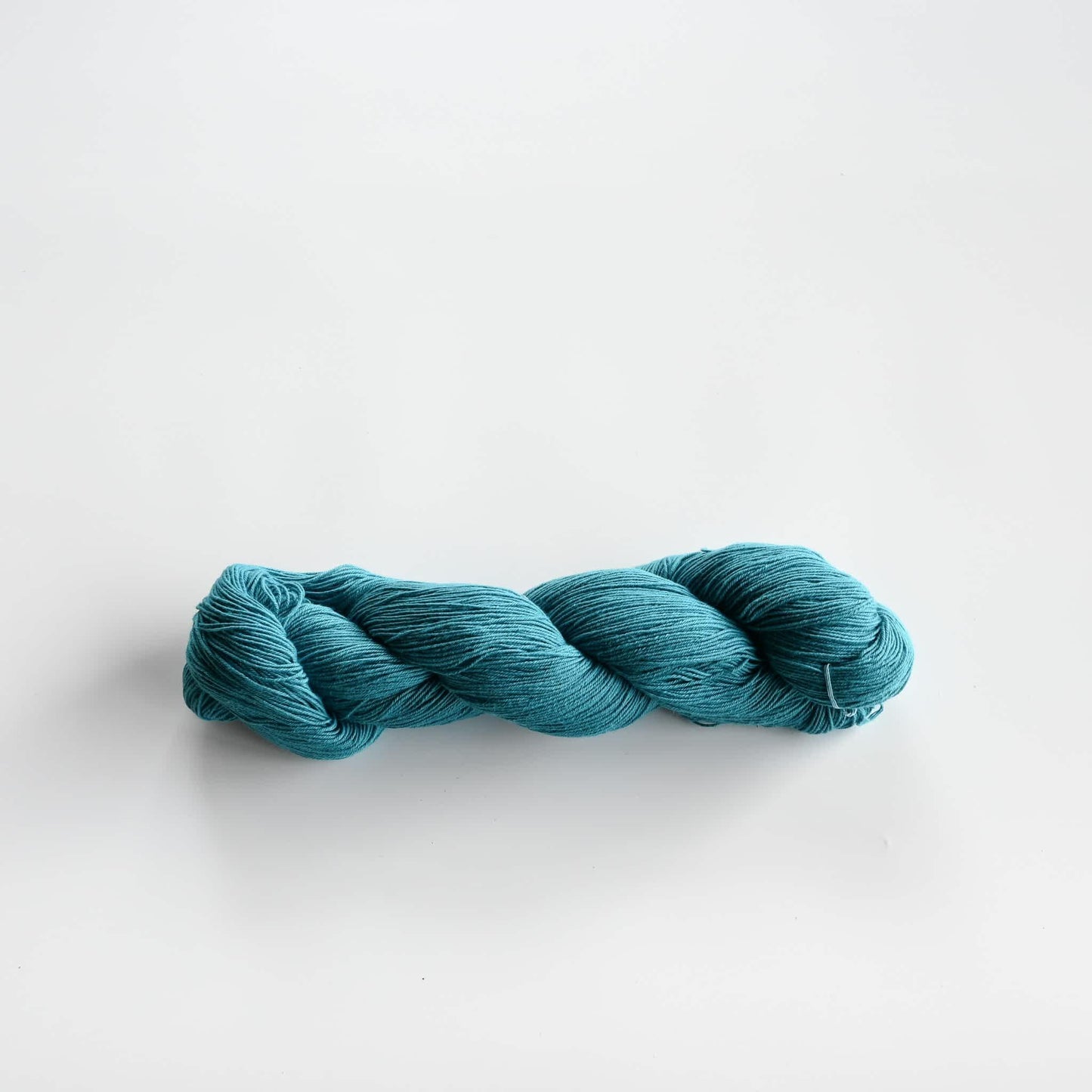 Authentic Japanese sashiko threads hank from Hida, Gifu, in turquoise.