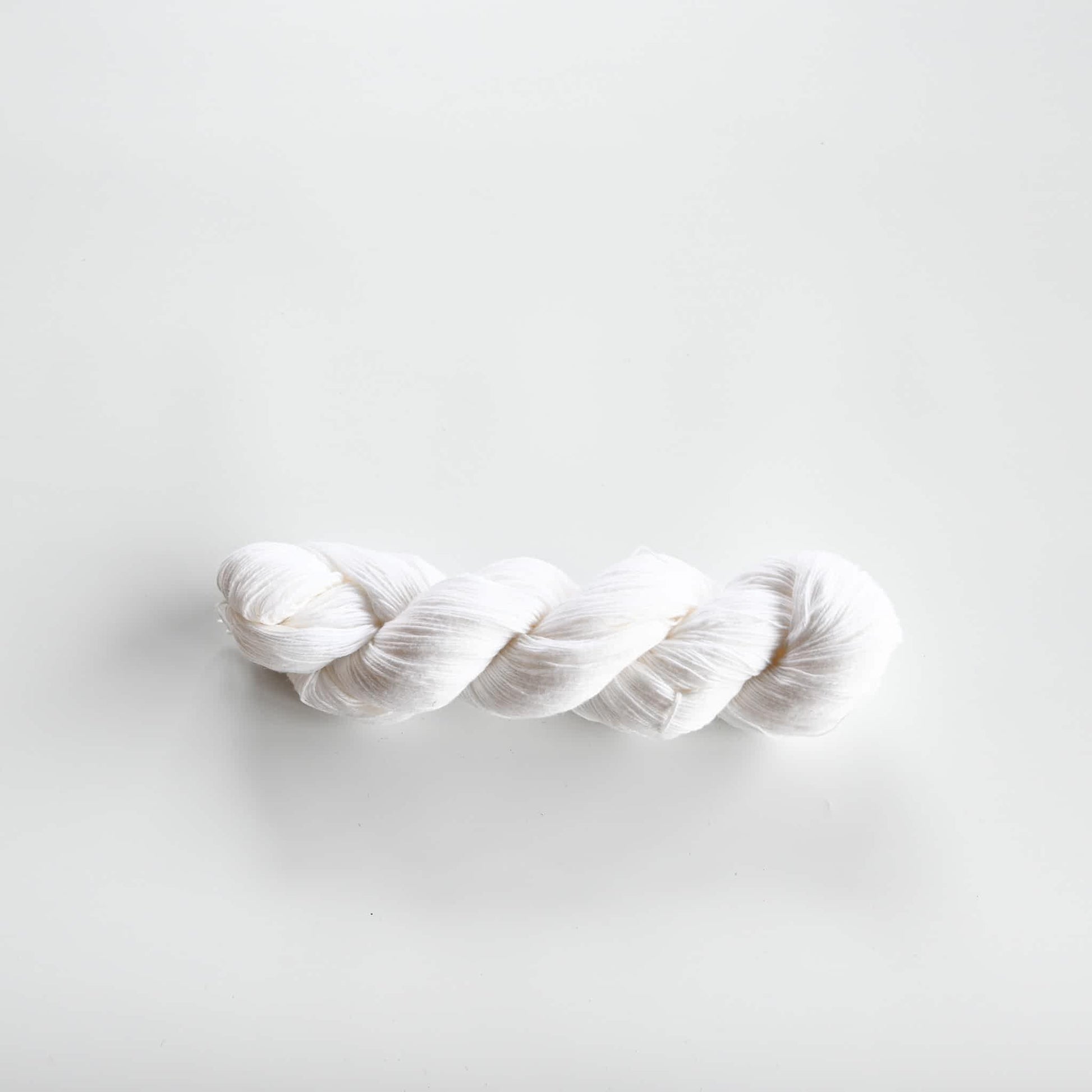 Authentic Japanese sashiko threads hank from Hida, Gifu, in white.