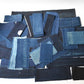 One-Off Plain Vintage Indigo Cotton Scrap Bundle