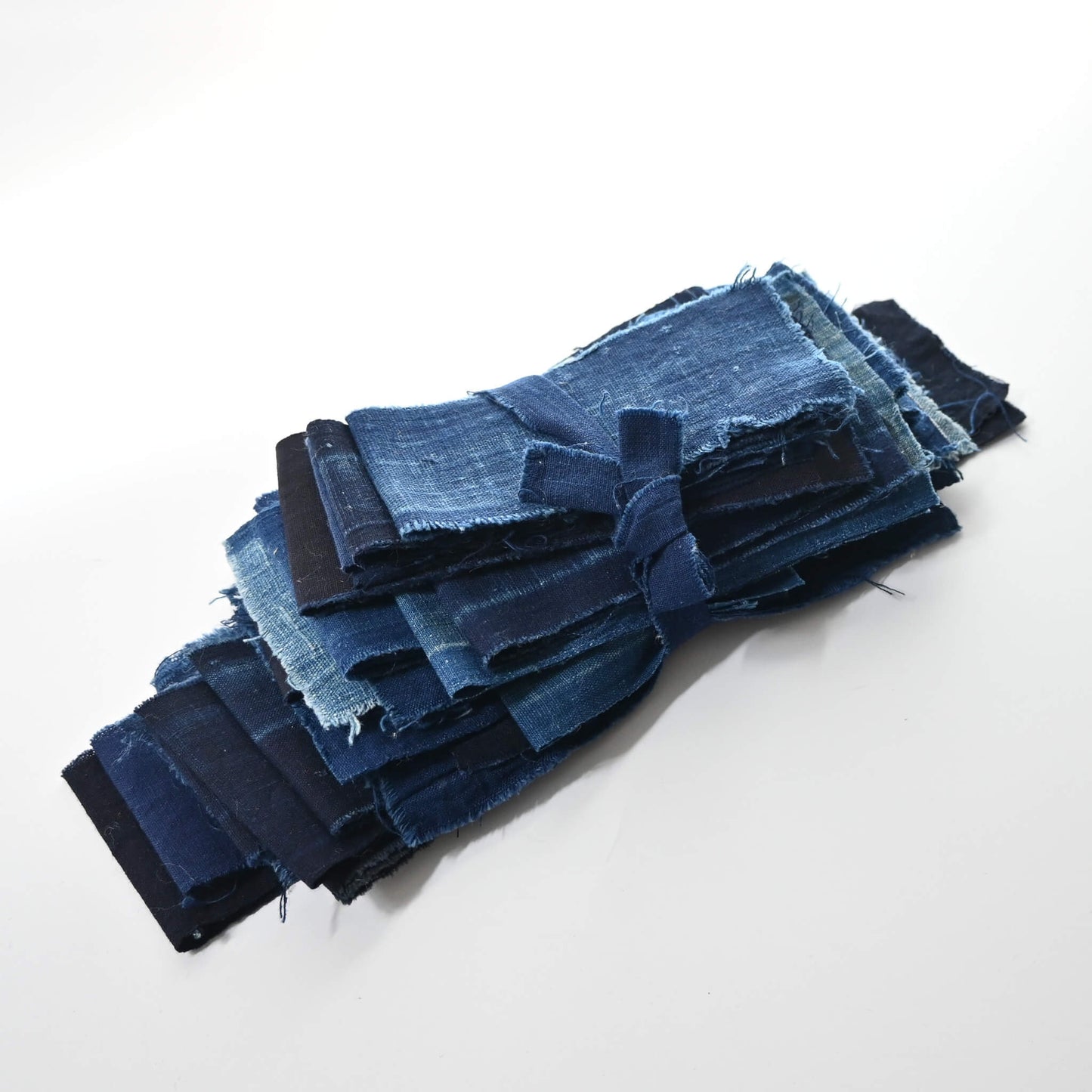 One-Off Plain Vintage Indigo Cotton Scrap Bundle