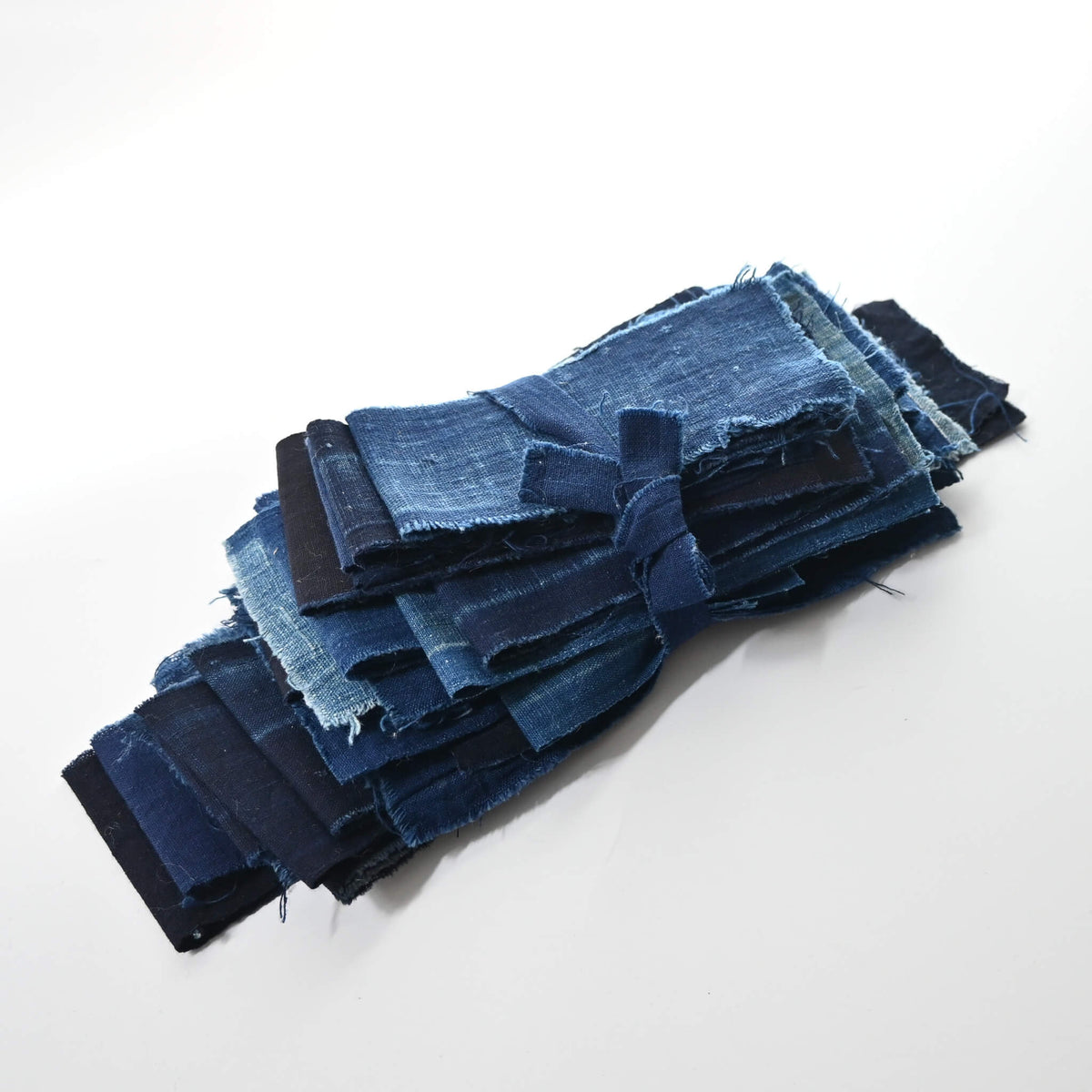 One-Off Plain Vintage Indigo Cotton Scrap Bundle