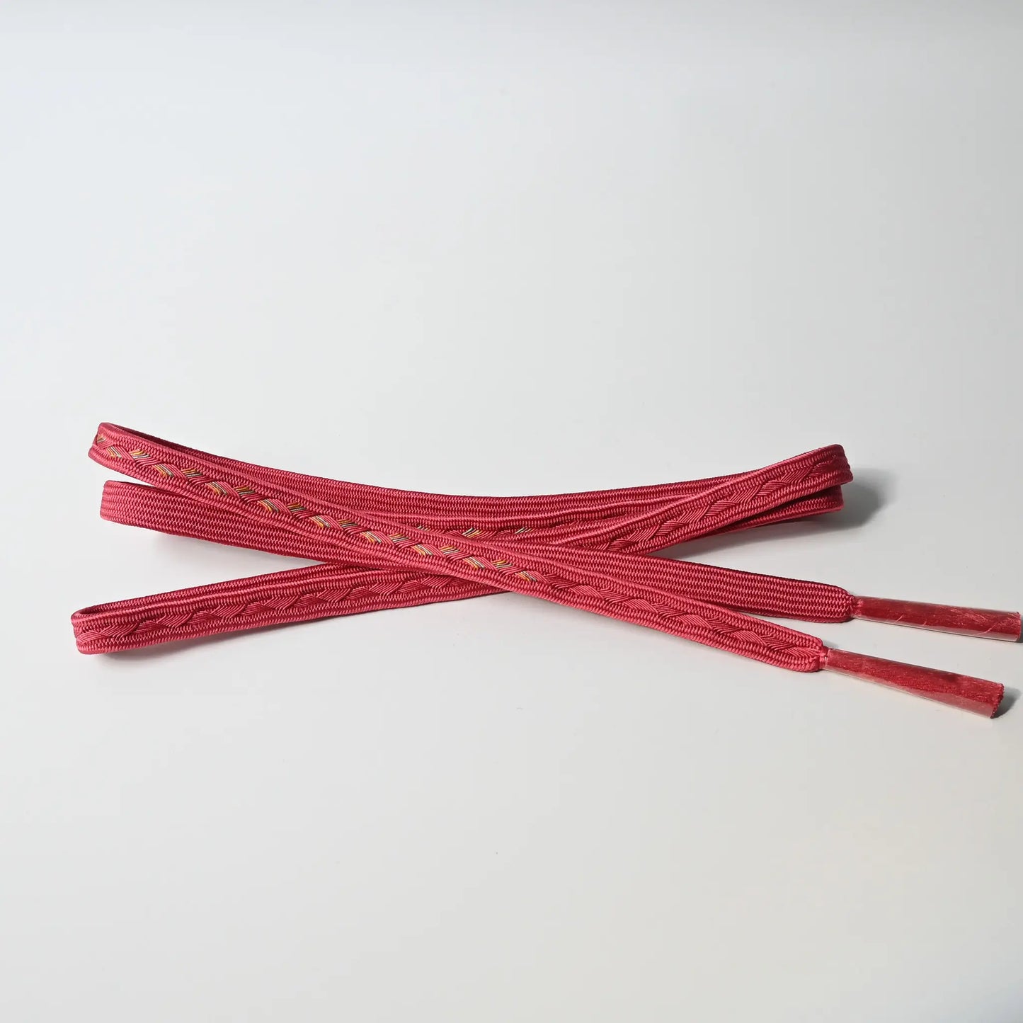 Vintage/recycled women's kimono dress accessories, Obijime cord in flamingo pink.
