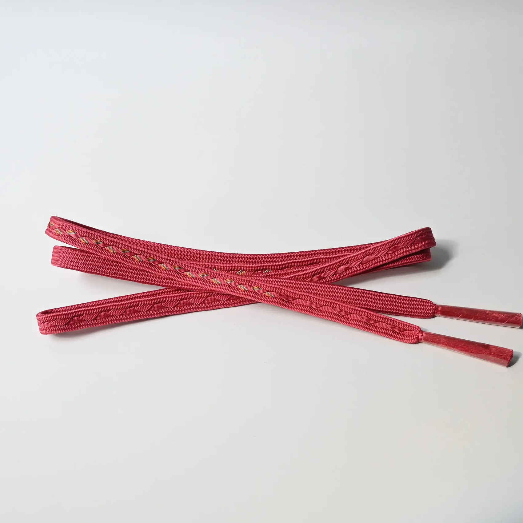 Vintage/recycled women's kimono dress accessories, Obijime cord in flamingo pink.