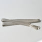 Vintage/recycled women's kimono dress accessories, Obijime cord in metallic silver.