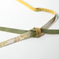 Vintage/recycled women's kimono dress accessories, Obijime cord in sage green and gold.
