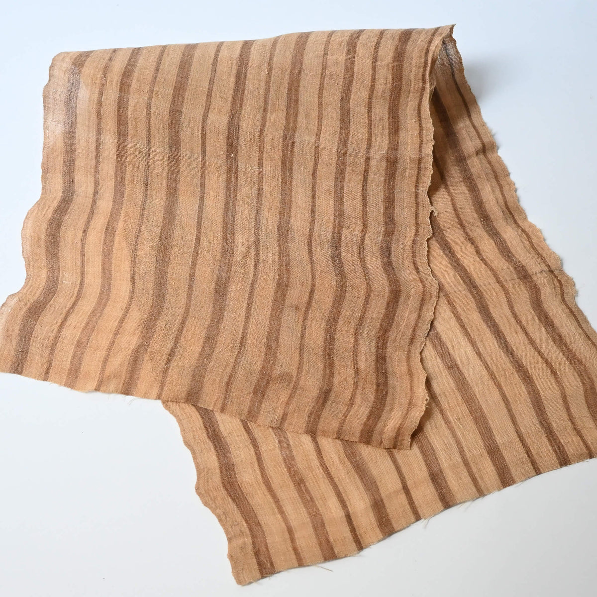 Full view of vintage collectable bashofu banana fibre textile fragment from Okinawa in Japan.