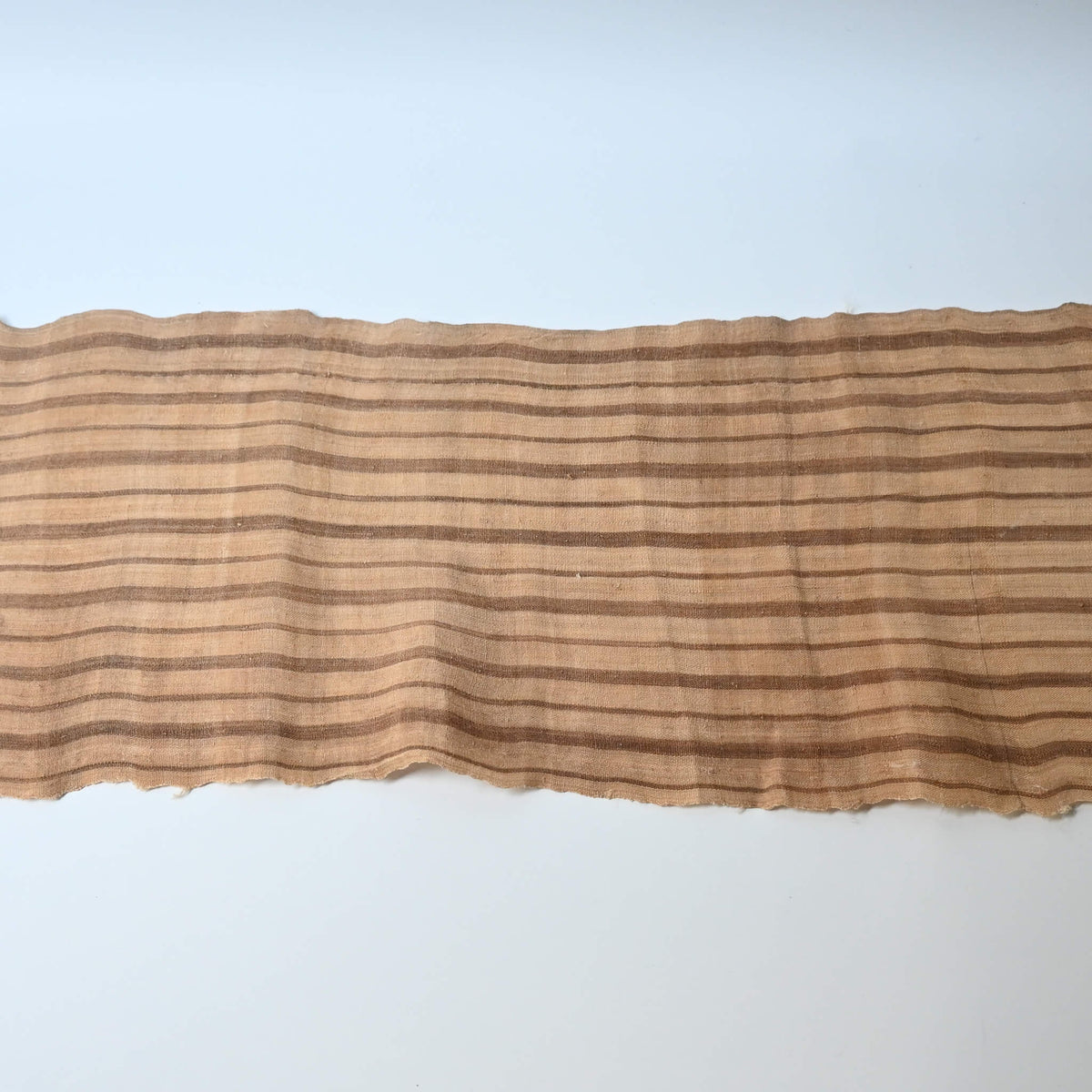 Full view of vintage collectable bashofu banana fibre textile fragment from Okinawa in Japan.