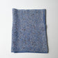 Vintage blue heavy silk crepe kimono fabric with katazome dyed small floral pattern.