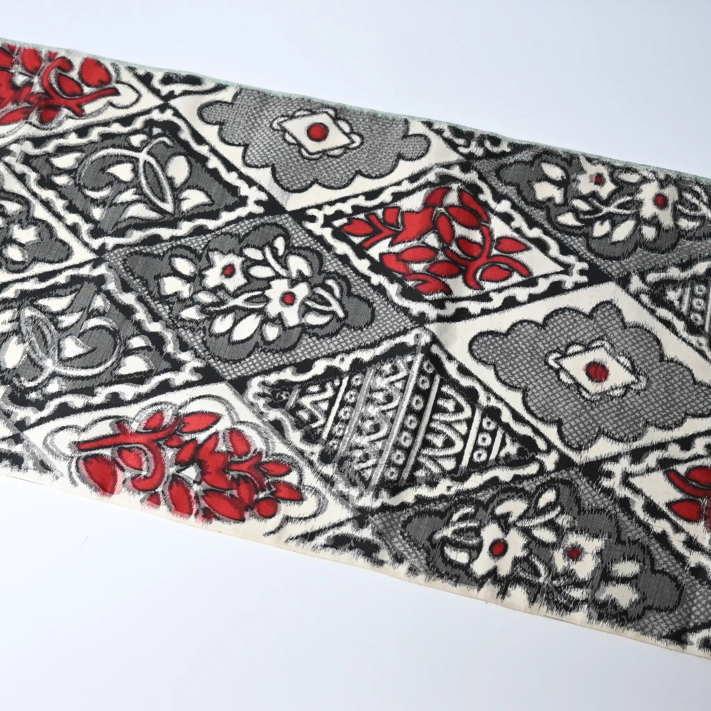 Striking vintage meisen silk kimono fabric piece.