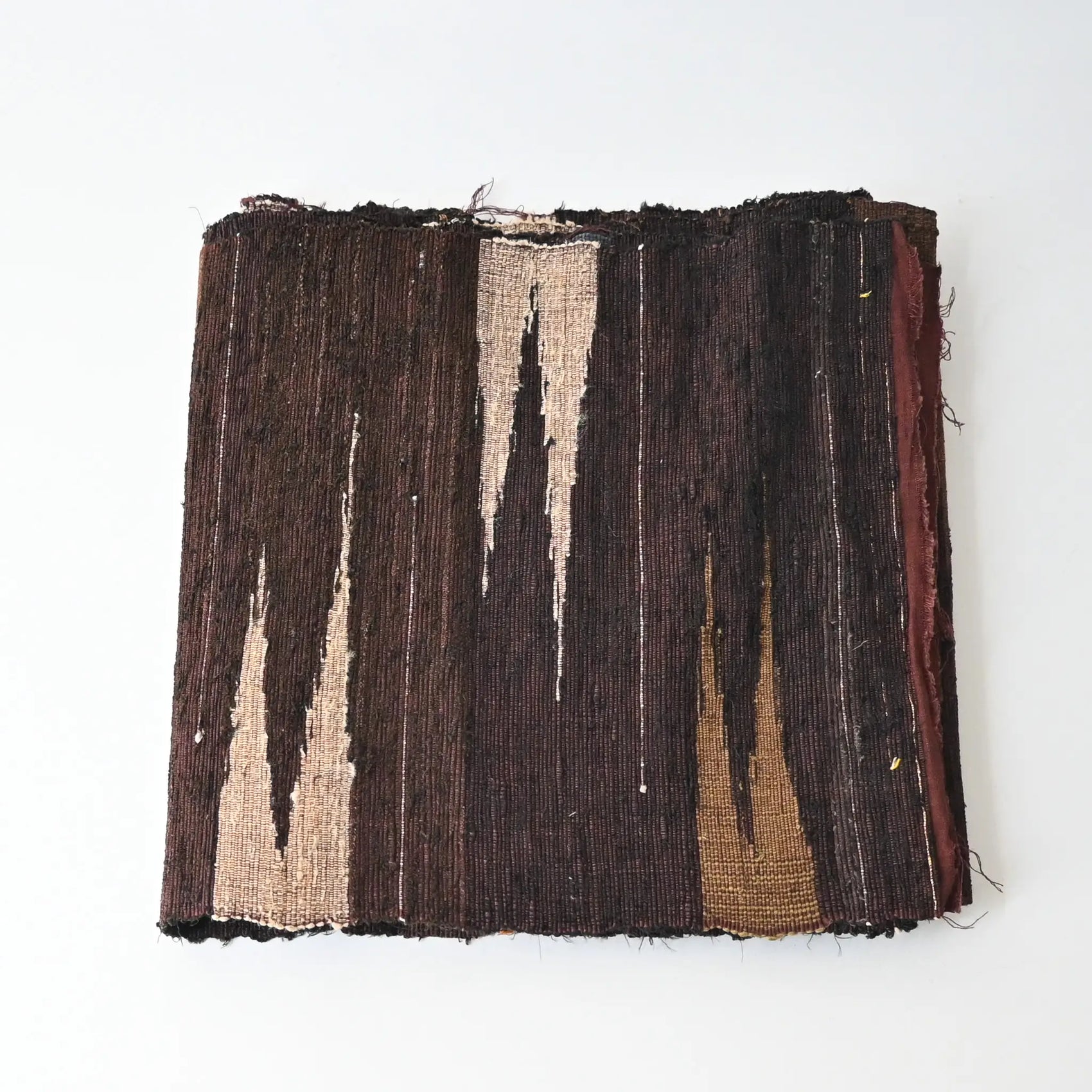 Vintage rich brown sakiori obi, collectable piece.