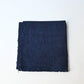 Vintage Chinese indigo check cotton piece with natural texture.