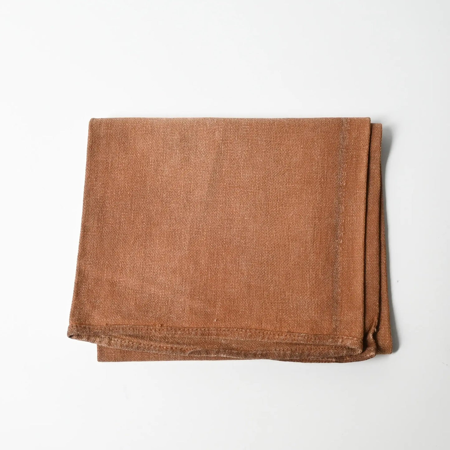 Vintage heavy cotton sake bag called Sakabukuro, dyed with kakishibu fermented persimmon juice.