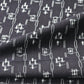 Detailed view of vintage Japanese dark navy kasuri kimono fabric cotton.