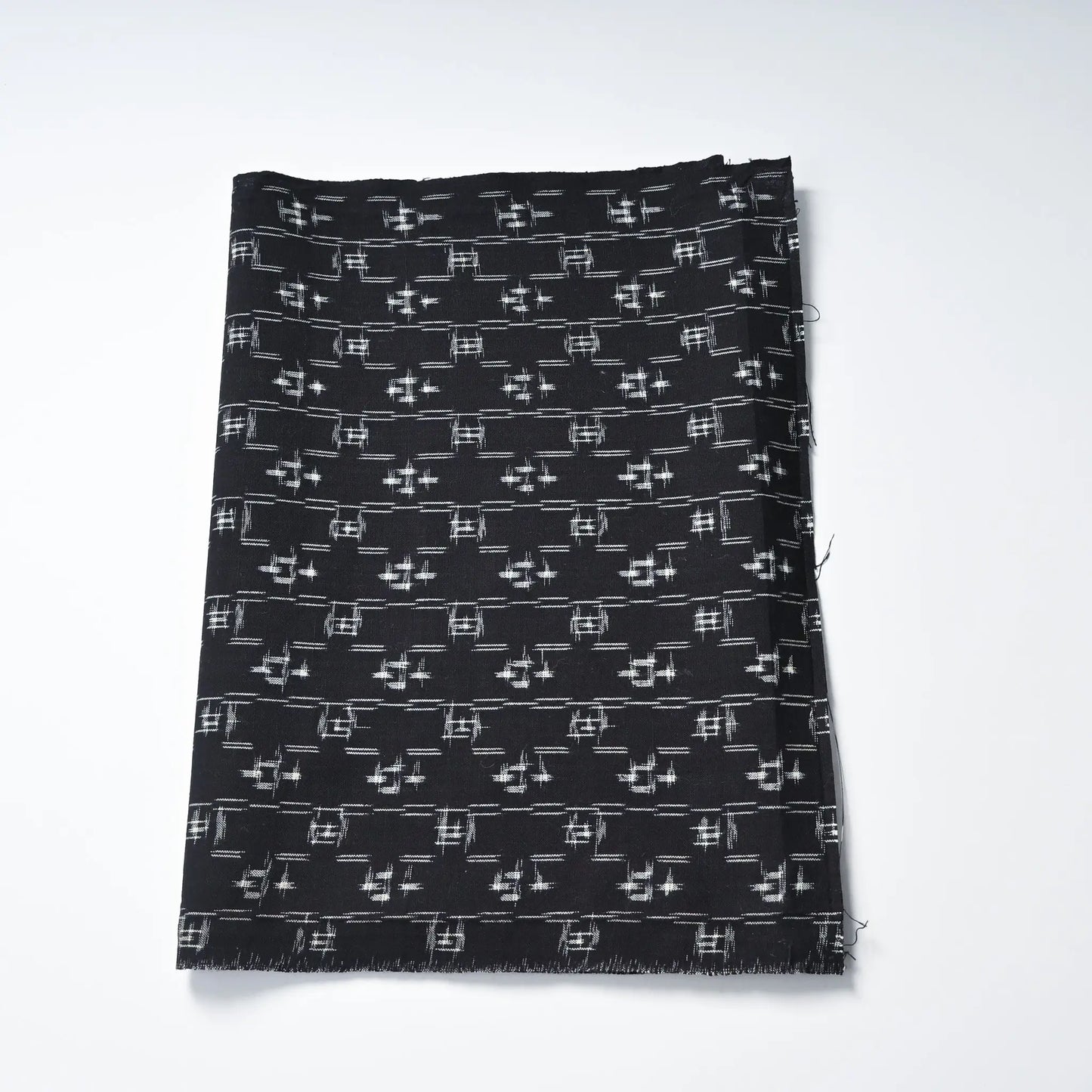 Vintage Japanese dark navy kasuri kimono fabric cotton with a soft feel.