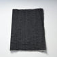 Vintage Japanese dark navy Yoroke-jima stripe Tsumugi silk kimono fabric.