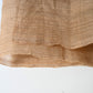Close-up view of vintage collectable bashofu banana fibre textile, natural fine stripe pattern.