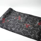 Full view of vintage flora Oshima tsumugi silk kimono fabric sold by the metre.