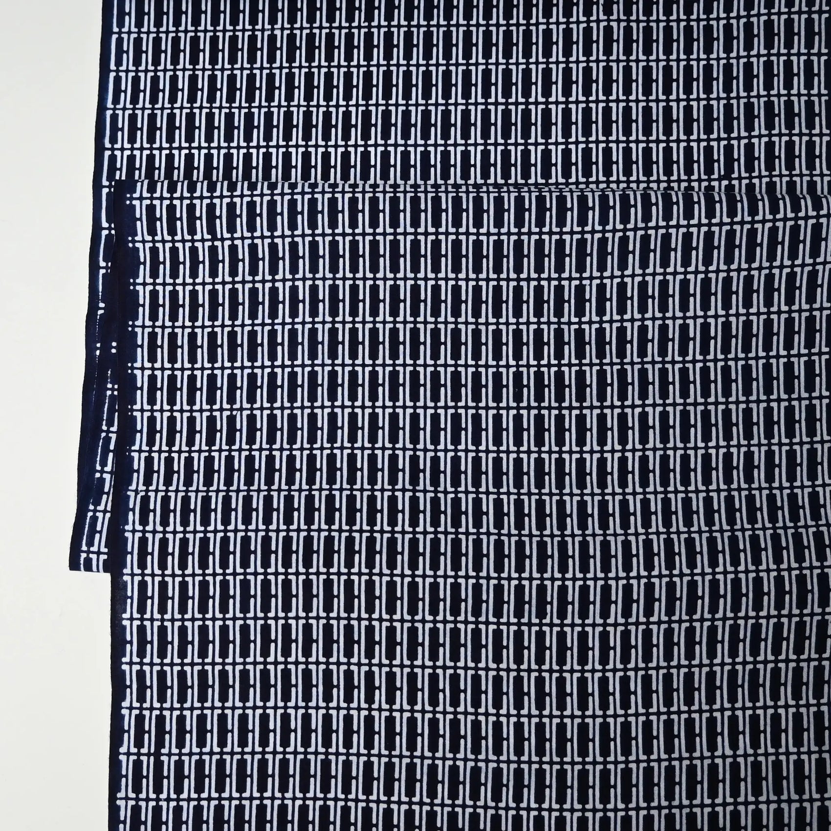 Vintage traditional Japanese men's yukata cotton fabric sold by the metre.